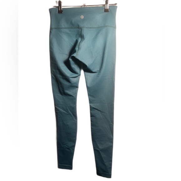 Lululemon Wunder Under Pant III Forage Teal / White Athleisure Yoga legging 4 - Picture 3 of 3